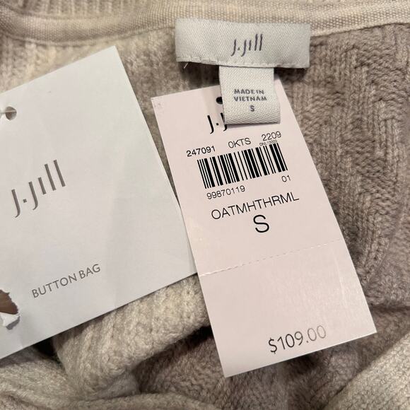 J. Jill Cardigan Sweater Patchwork Cable Knit Size small NWT - Picture 4 of 6